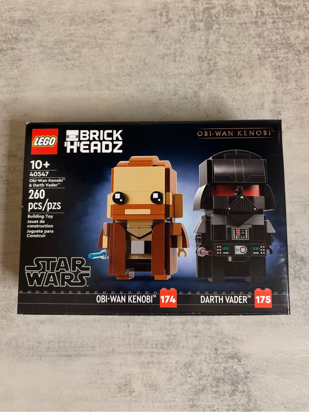 Lego Star Wars BrickHeadz Obi-Wan Kenobi and Darth Vader Set (#40547)